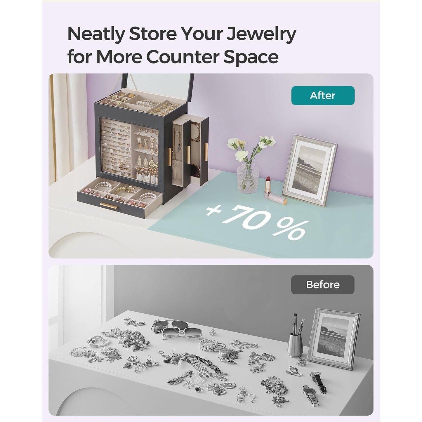 Jewelry Box with Glass Window FredCo