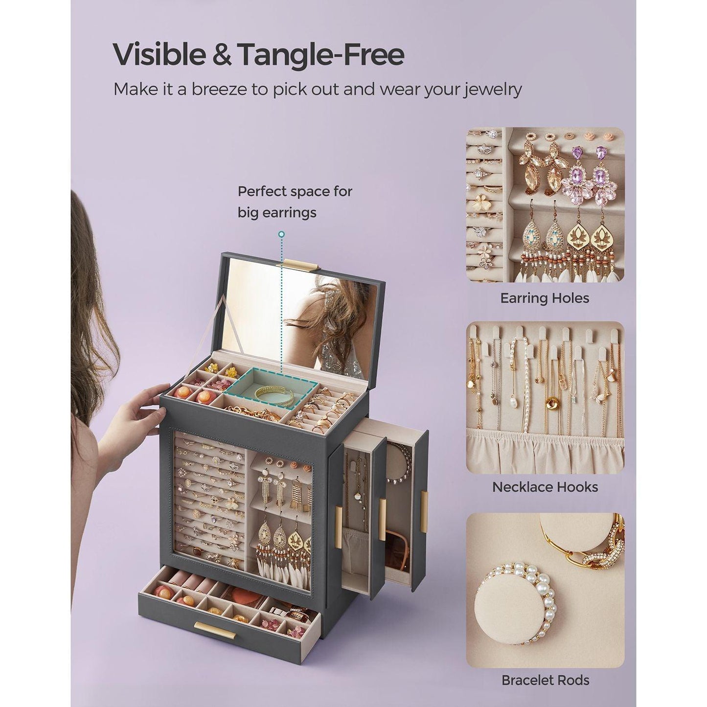 Jewelry Box with Glass Window FredCo