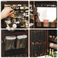 Jewelry Cabinet Armoire with Mirror Brown FredCo