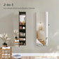 Jewelry Cabinet Armoire with Mirror Brown FredCo