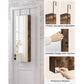 Jewelry Cabinet Armoire with Mirror Rustic Brown FredCo