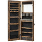 Jewelry Cabinet Armoire with Mirror Rustic Brown FredCo
