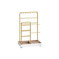 Jewelry Holder with Metal Frame and Velvet Tray Gold Color FredCo