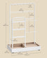 Jewelry Holder with Metal Frame and Velvet Tray White FredCo