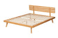Joaquin Modern Japandi Rustic Brown Finished Wood Platform Bed FredCo