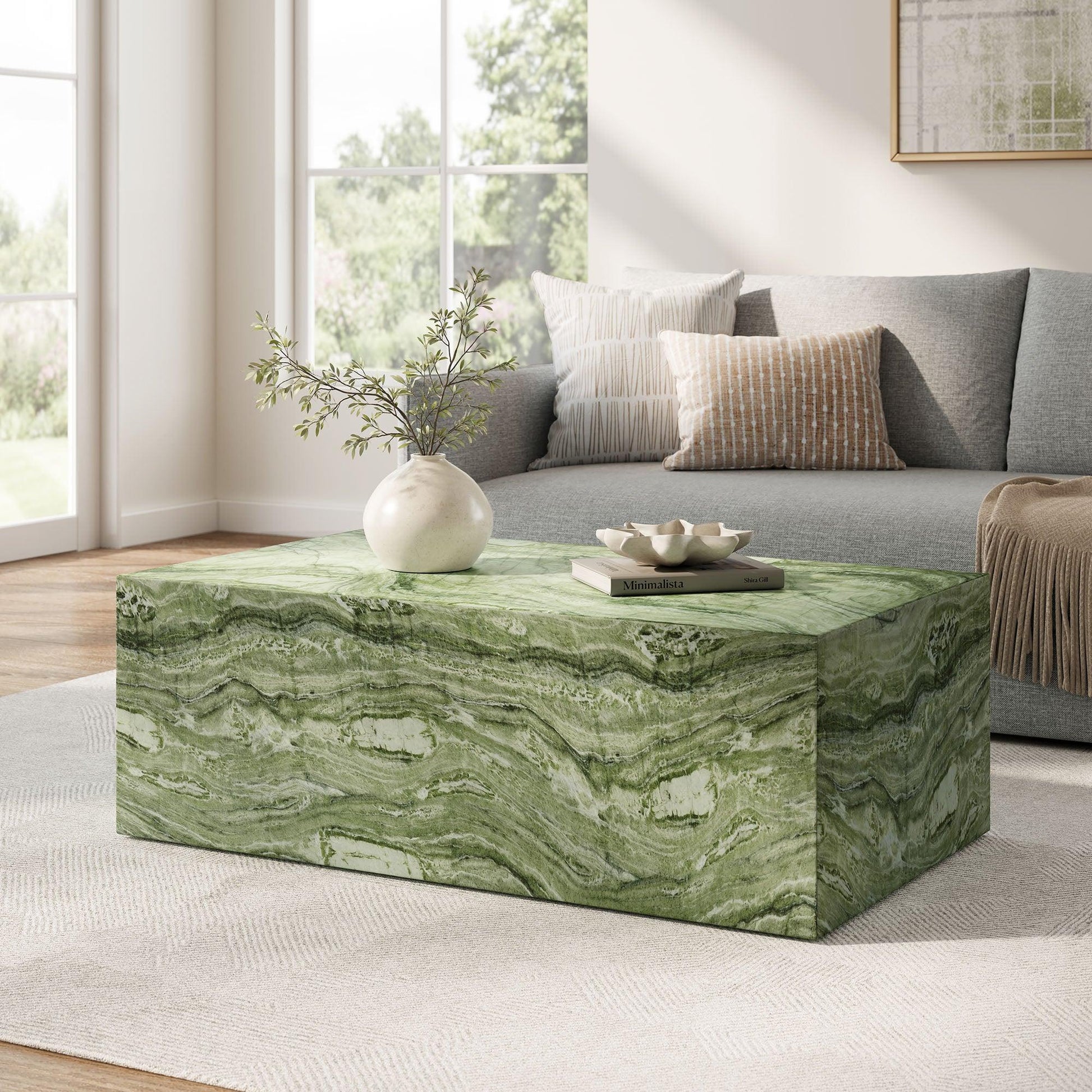 Jordana Square Plinth Indoor - Outdoor Patio Concrete Coffee Table by Modway EEI-7095 FredCo