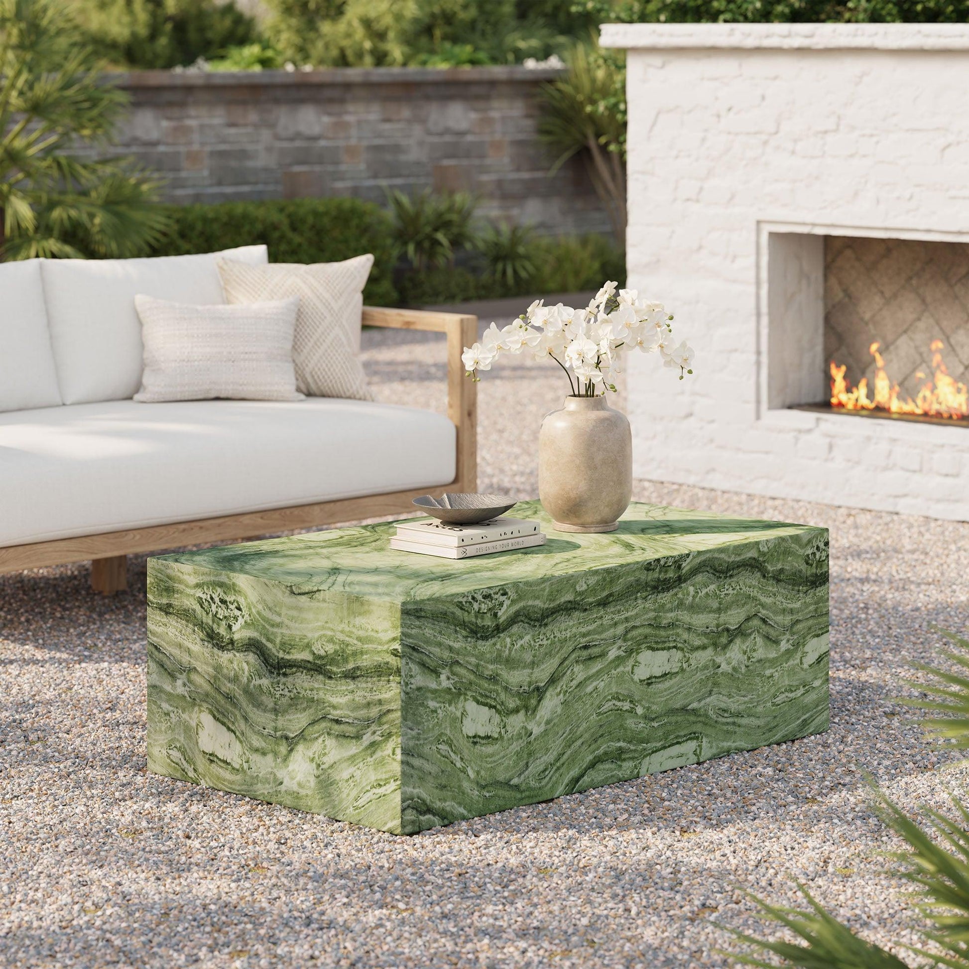 Jordana Square Plinth Indoor - Outdoor Patio Concrete Coffee Table by Modway EEI-7095 FredCo