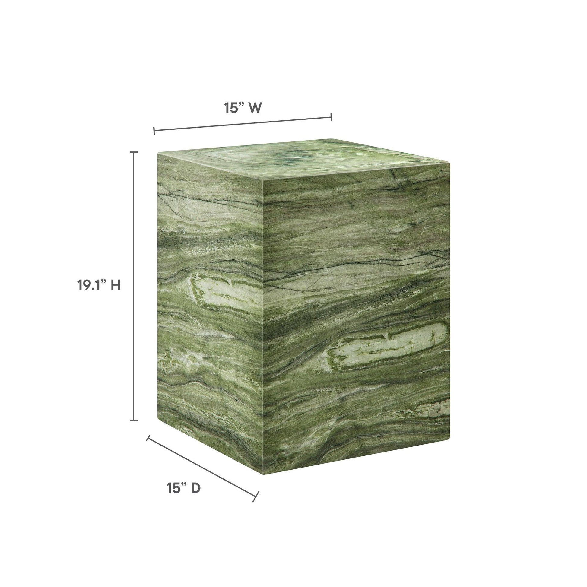 Jordana Square Plinth Indoor - Outdoor Patio Concrete Side Table by Modway EEI-7096 FredCo
