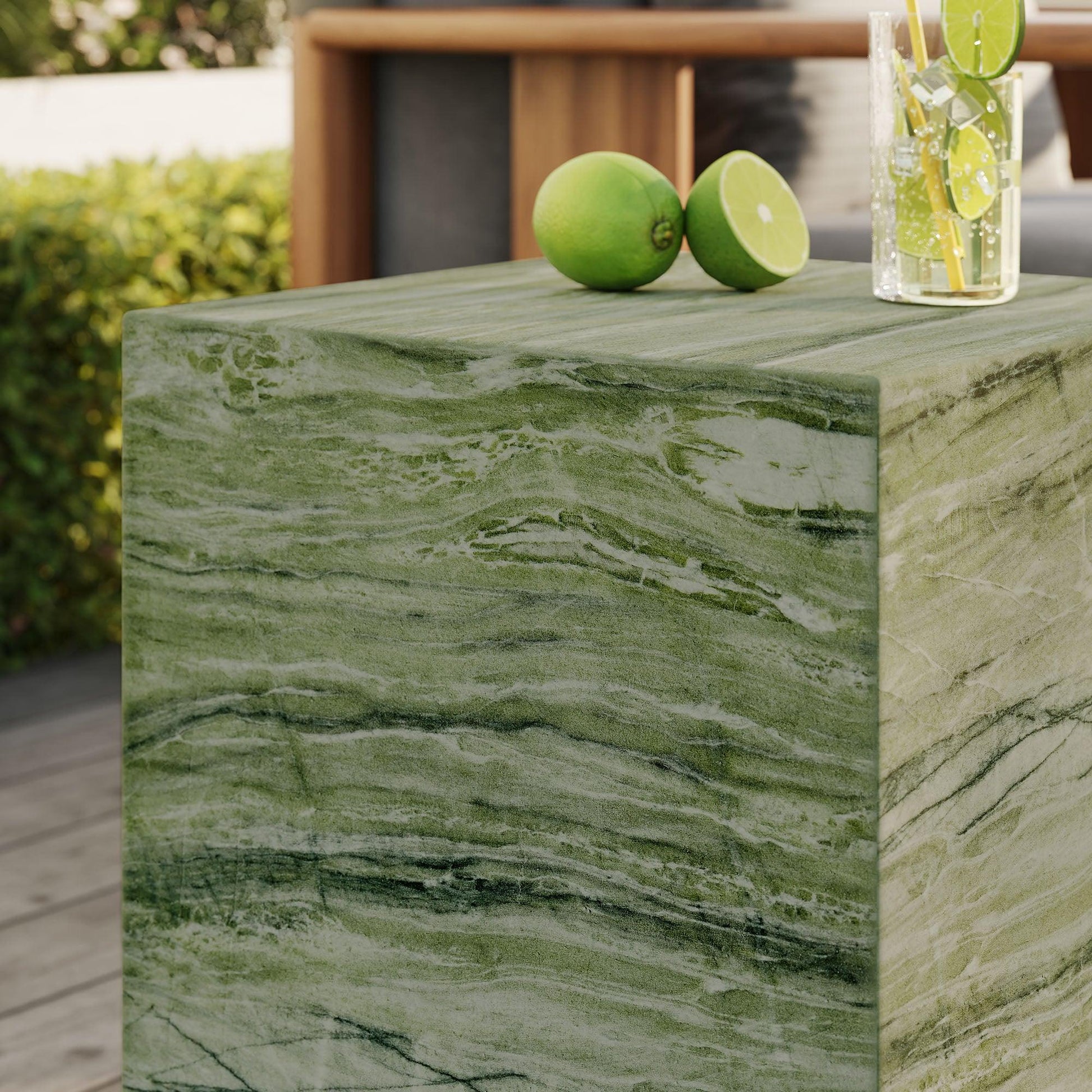 Jordana Square Plinth Indoor - Outdoor Patio Concrete Side Table by Modway EEI-7096 FredCo