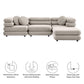 Jubilee 4-Piece Modular Performance Velvet Sectional Sofa by Modway FredCo