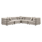 Jubilee 5-Piece Modular Performance Velvet Sectional Sofa by Modway FredCo