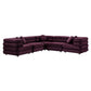 Jubilee 5-Piece Modular Performance Velvet Sectional Sofa by Modway FredCo