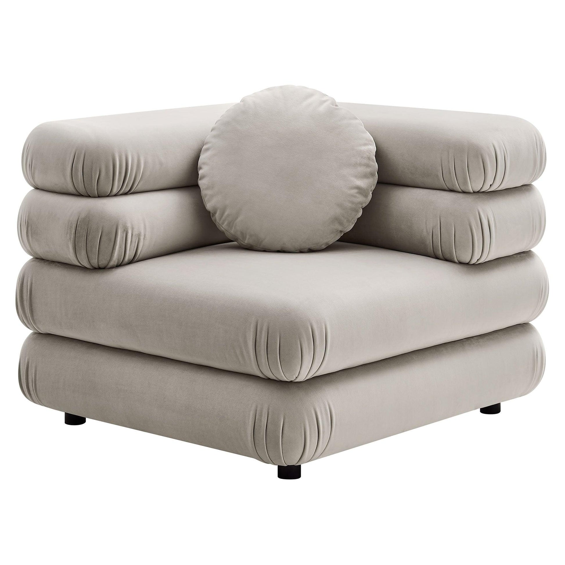 Jubilee 5-Piece Modular Performance Velvet Sectional Sofa by Modway FredCo