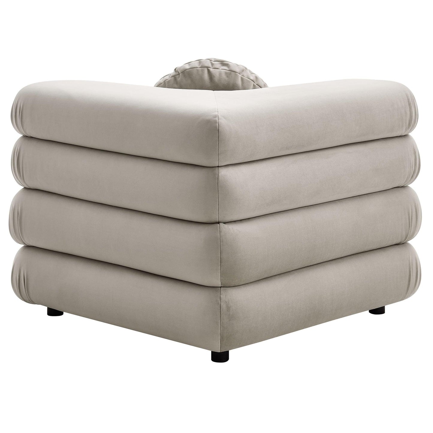 Jubilee 5-Piece Modular Performance Velvet Sectional Sofa by Modway FredCo