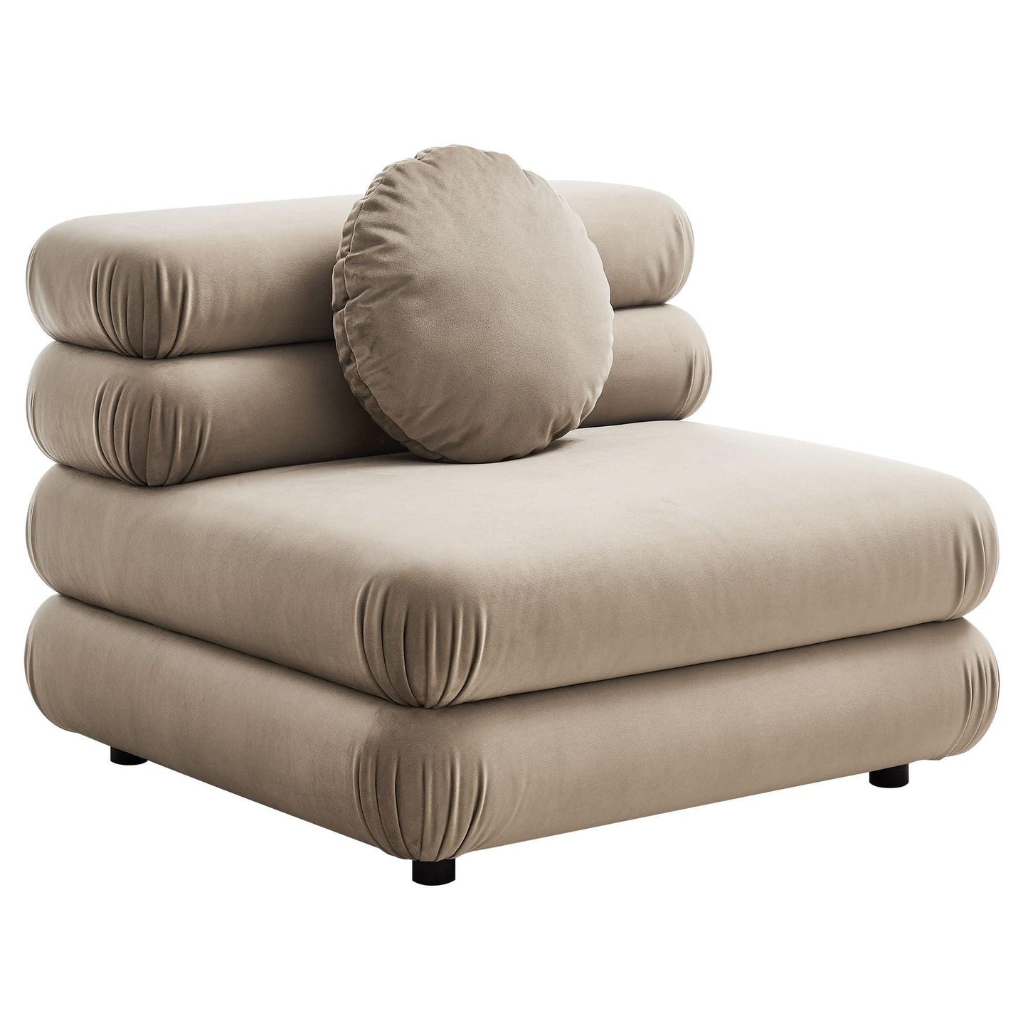 Jubilee Modular Performance Velvet Armless Chair by Modway FredCo