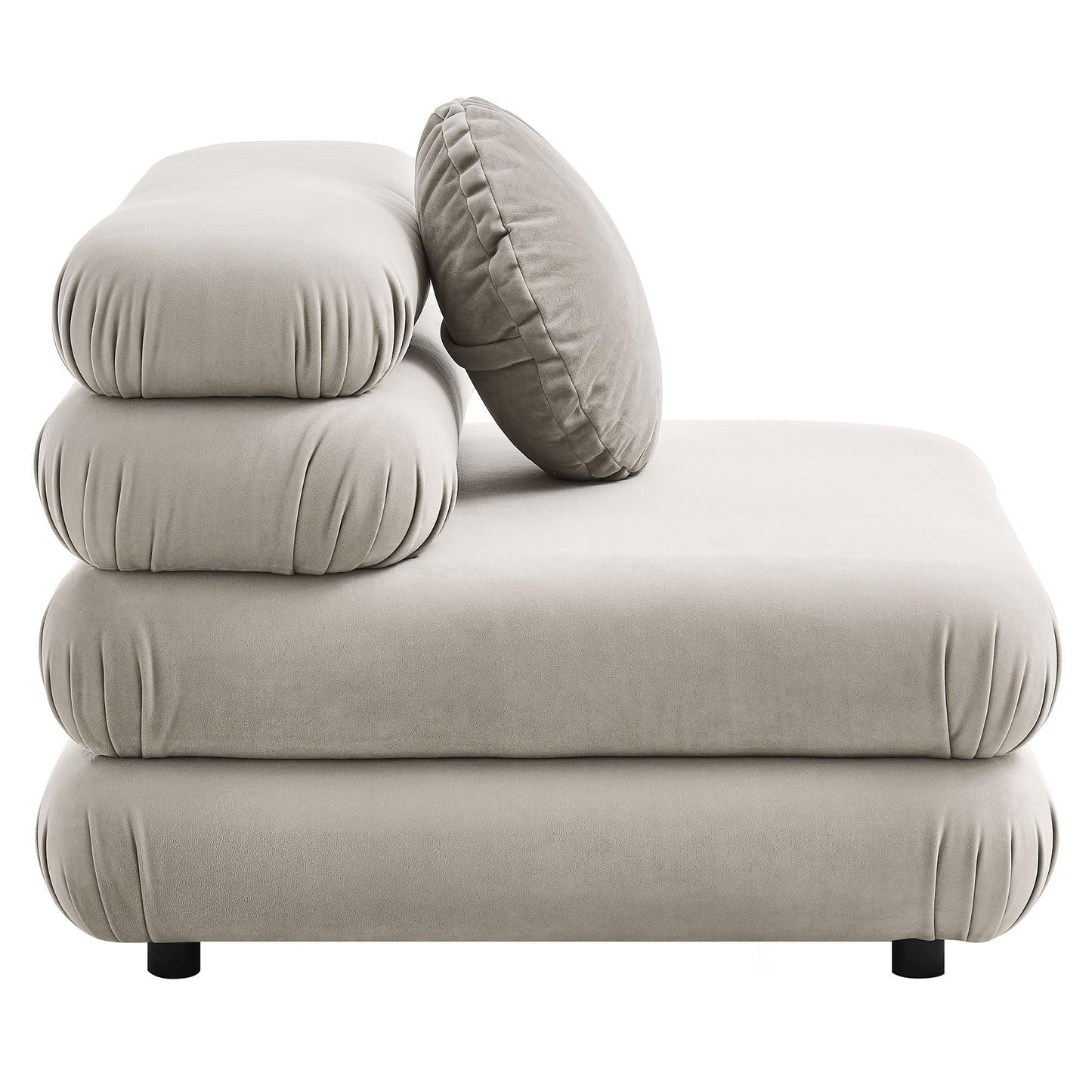 Jubilee Modular Performance Velvet Armless Chair by Modway FredCo