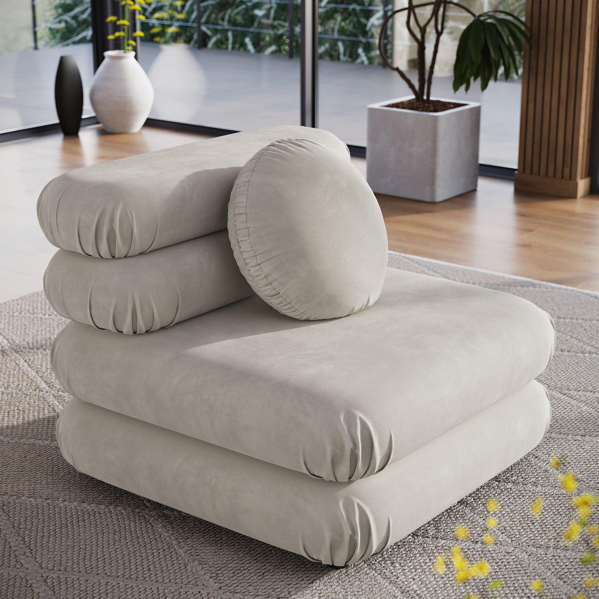 Jubilee Modular Performance Velvet Armless Chair by Modway FredCo