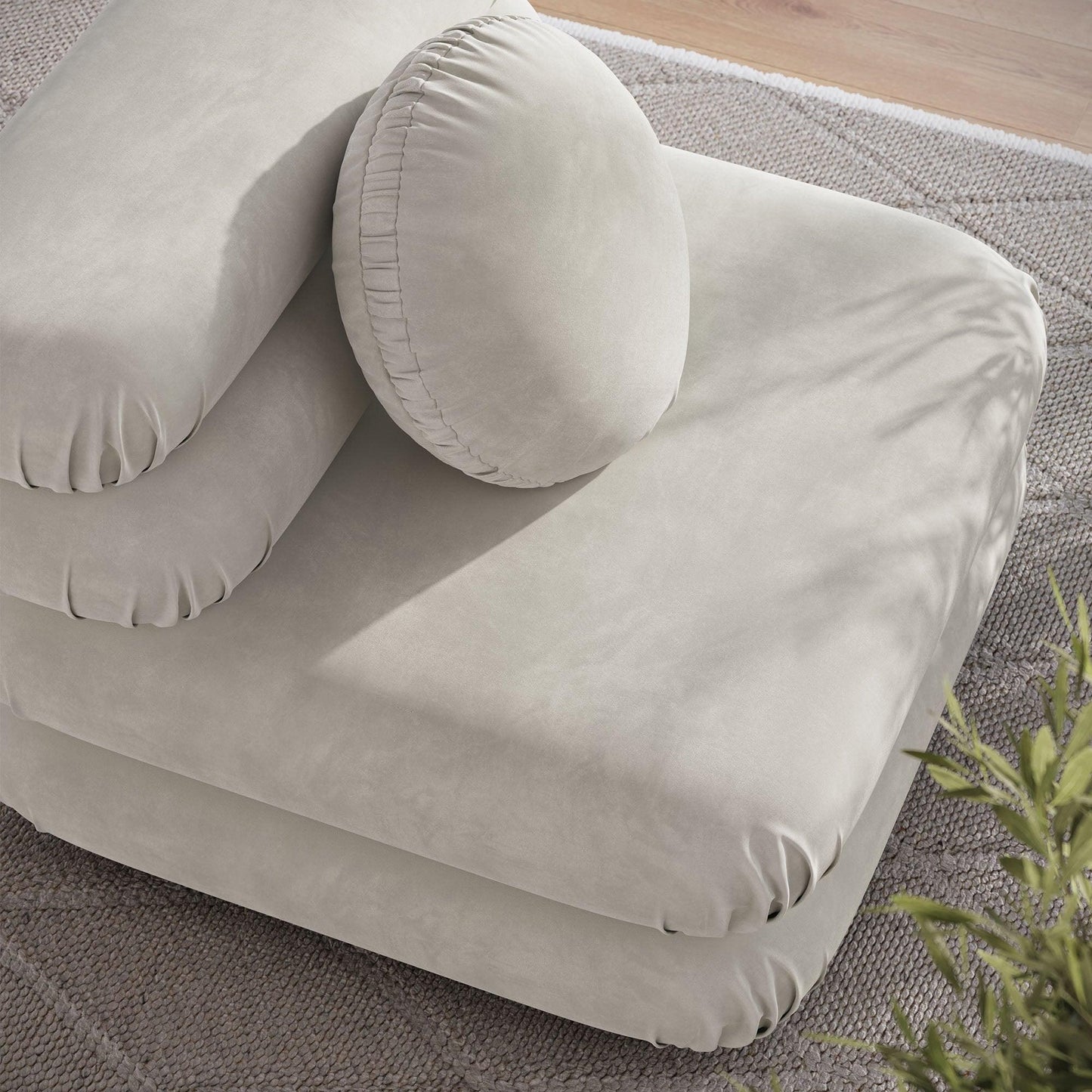 Jubilee Modular Performance Velvet Armless Chair by Modway FredCo
