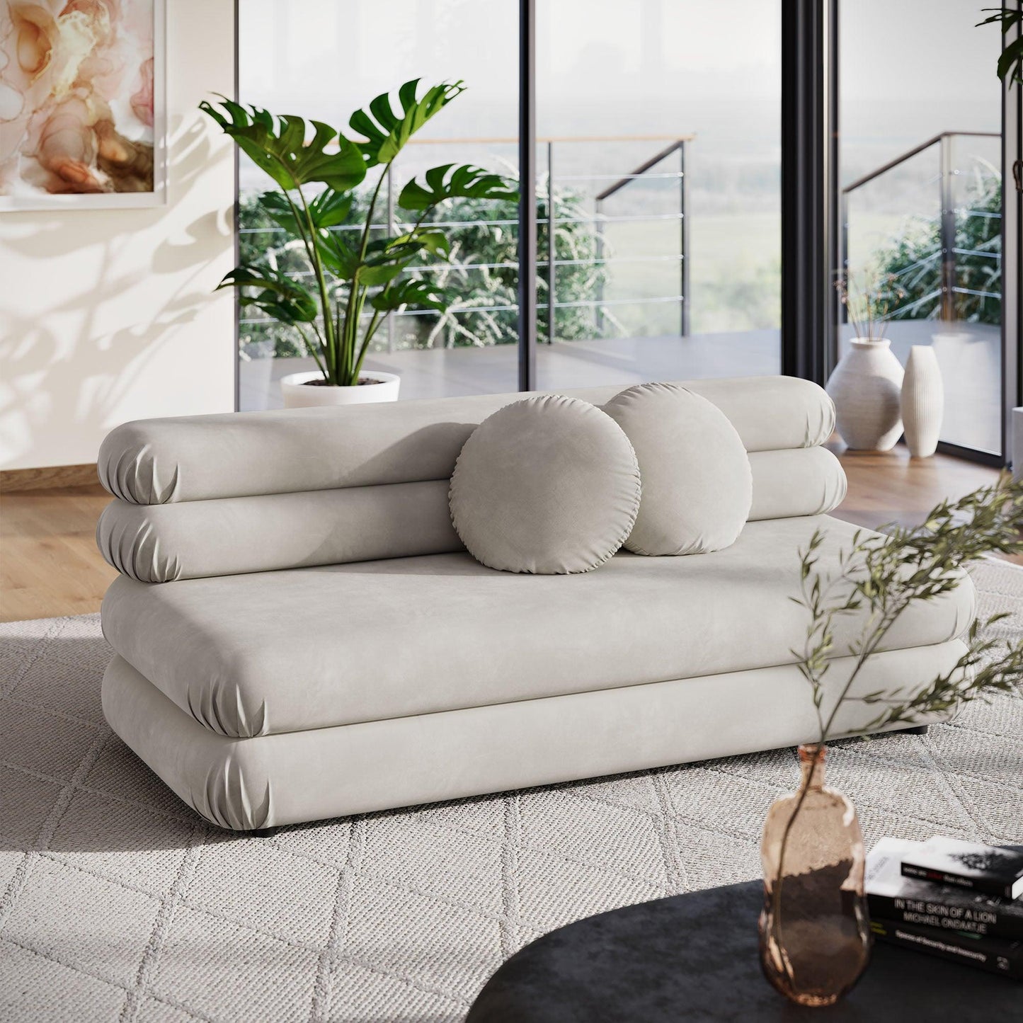 Jubilee Modular Performance Velvet Armless Loveseat by Modway FredCo