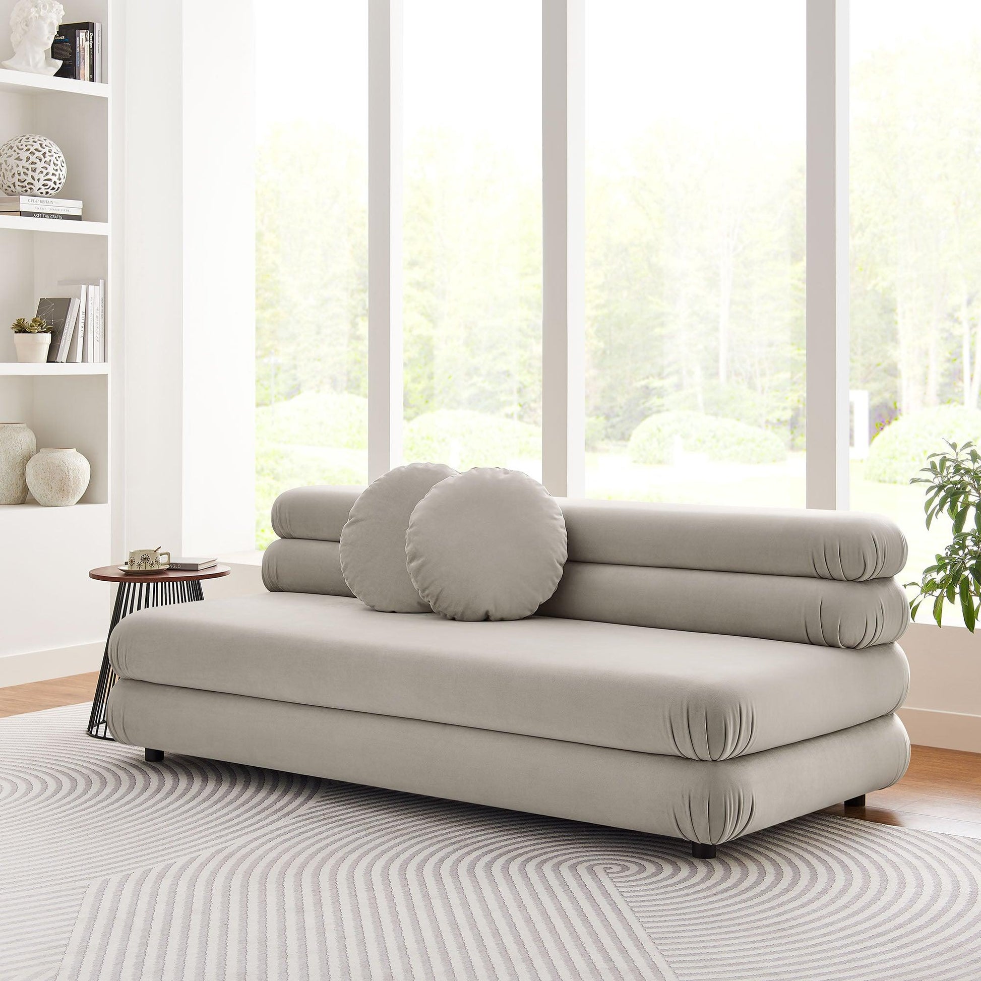 Jubilee Modular Performance Velvet Armless Loveseat by Modway FredCo