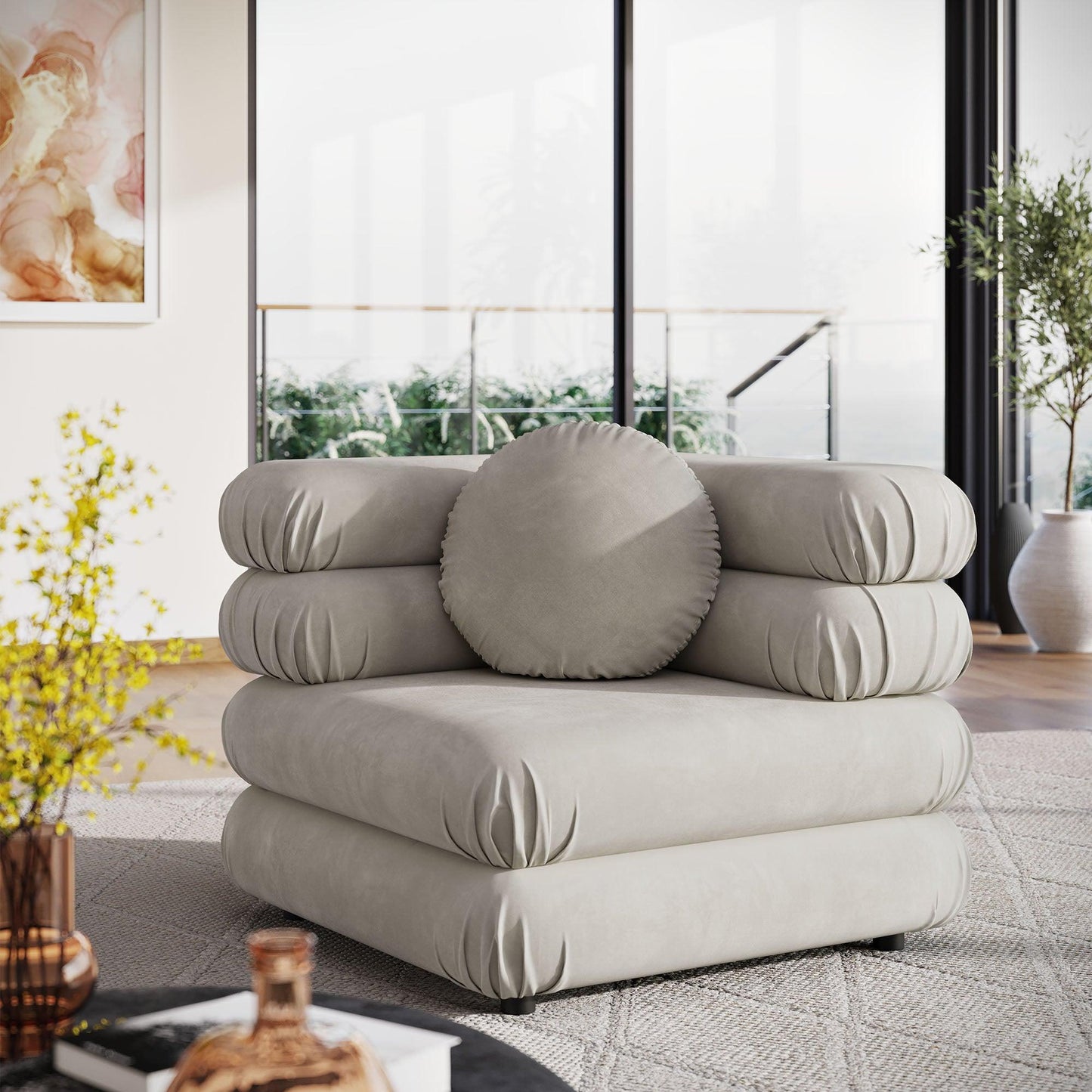 Jubilee Modular Performance Velvet Corner Chair by Modway FredCo