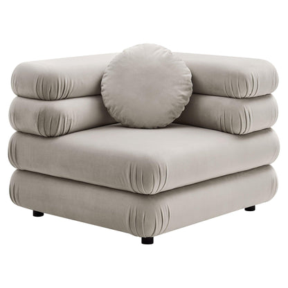 Jubilee Modular Performance Velvet Corner Chair by Modway FredCo