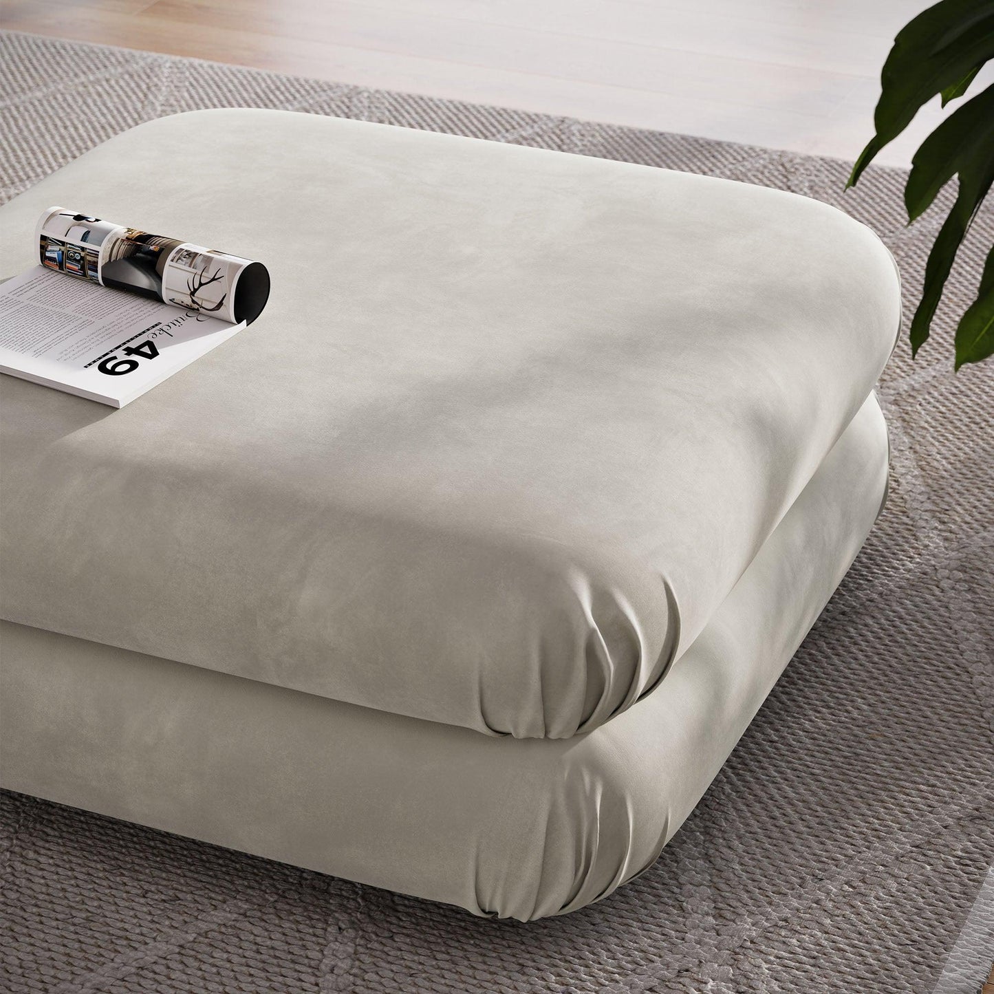 Jubilee Modular Performance Velvet Ottoman by Modway FredCo