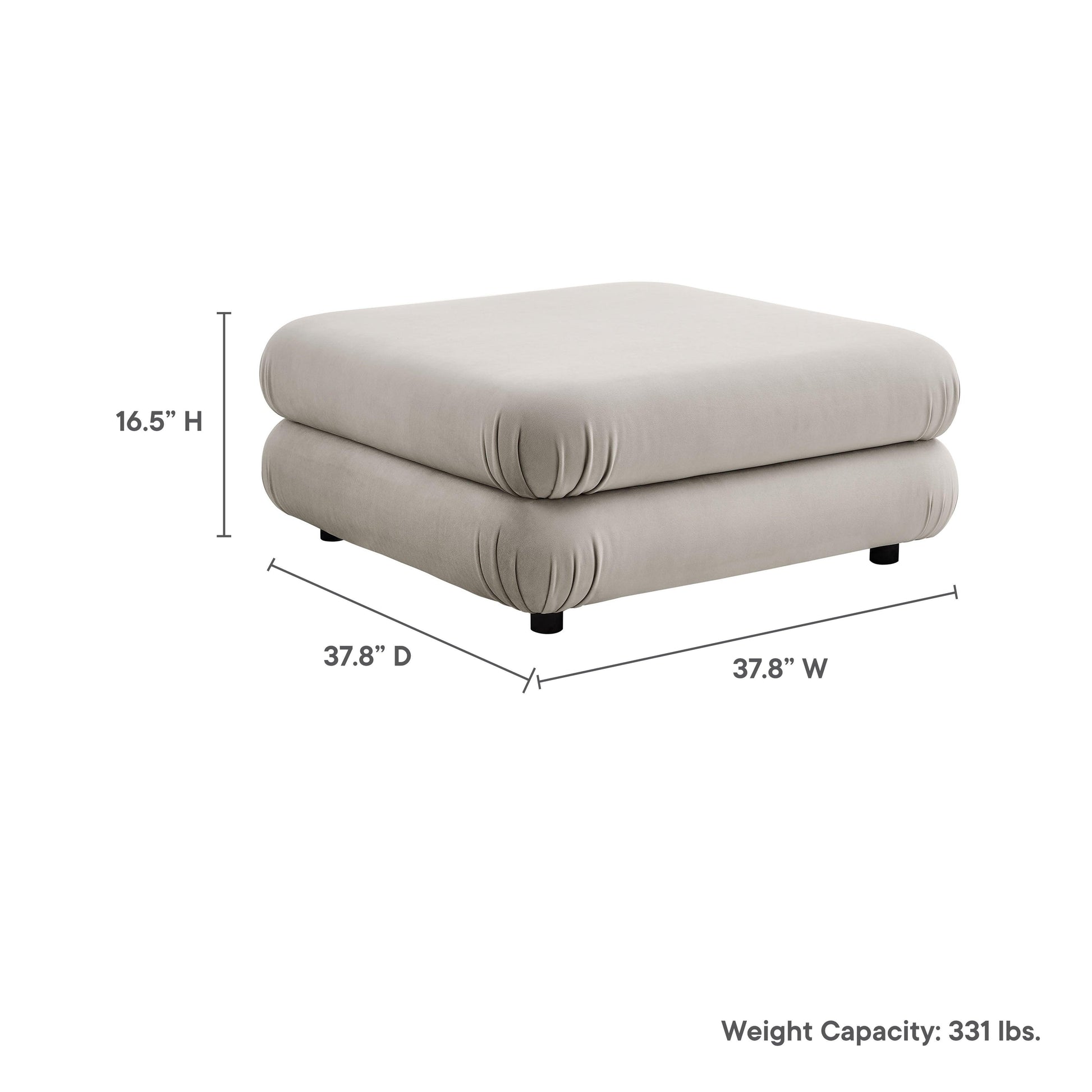 Jubilee Modular Performance Velvet Ottoman by Modway FredCo