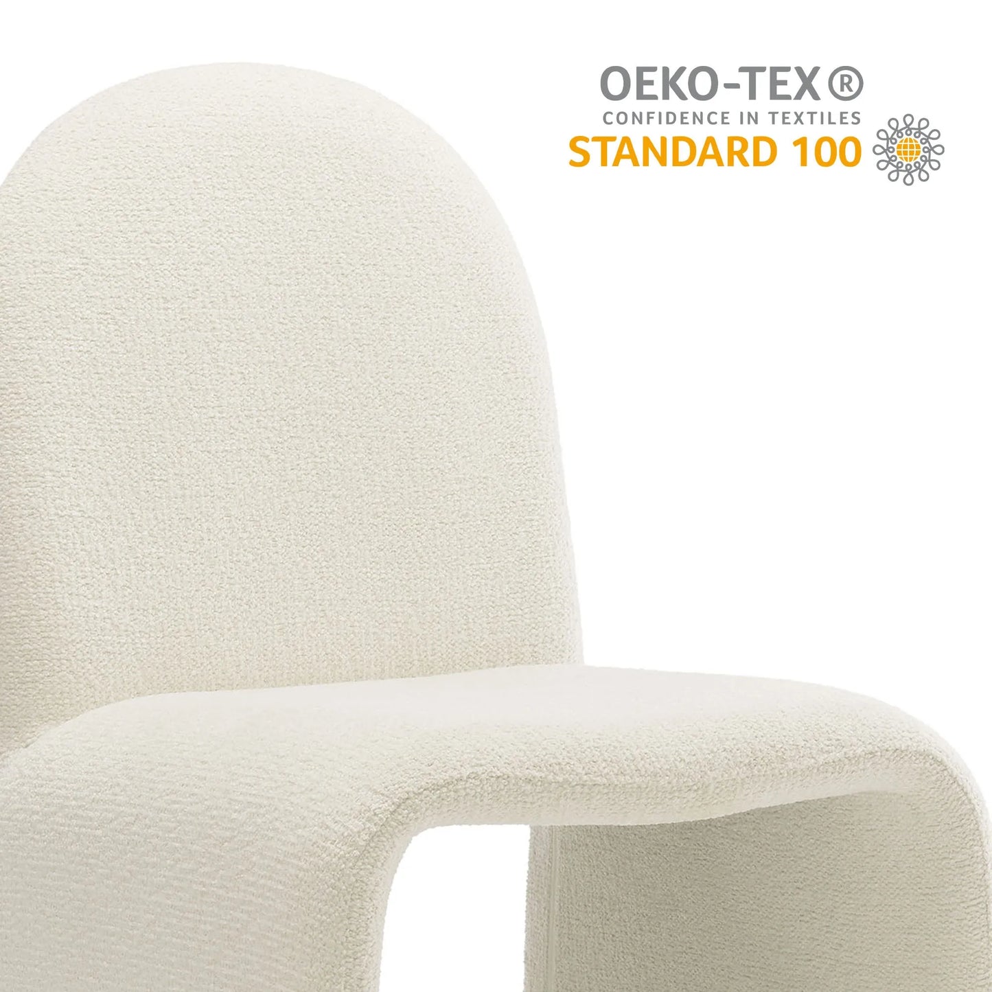 Junia Boucle Upholstered Arch Armless Dining Chair by Modway EEI-7231 FredCo