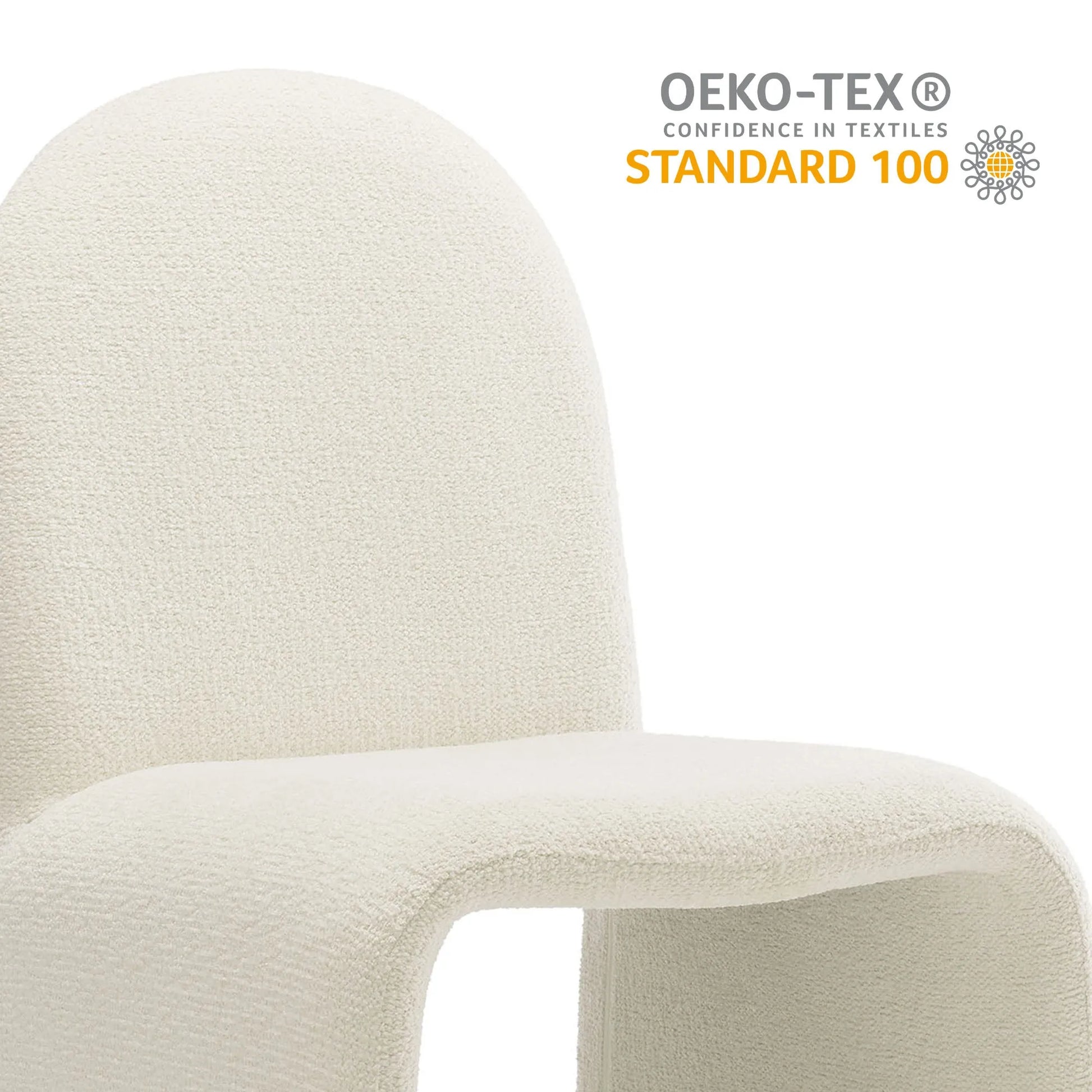 Junia Boucle Upholstered Arch Armless Dining Chair by Modway EEI-7231 FredCo
