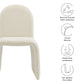 Junia Boucle Upholstered Arch Armless Dining Chair by Modway EEI-7231 FredCo