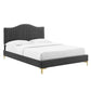 Juniper Channel Tufted Performance Velvet King Platform Bed, MOD-6748 FredCo