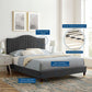 Juniper Channel Tufted Performance Velvet King Platform Bed, MOD-6749 FredCo