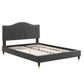 Juniper Channel Tufted Performance Velvet King Platform Bed, MOD-6749 FredCo