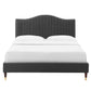 Juniper Channel Tufted Performance Velvet King Platform Bed, MOD-6749 FredCo