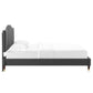 Juniper Channel Tufted Performance Velvet King Platform Bed, MOD-6749 FredCo