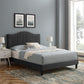 Juniper Channel Tufted Performance Velvet King Platform Bed, MOD-6750 FredCo