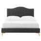 Juniper Channel Tufted Performance Velvet Queen Platform Bed, MOD-6739 FredCo