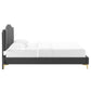 Juniper Channel Tufted Performance Velvet Queen Platform Bed, MOD-6739 FredCo