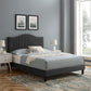 Juniper Channel Tufted Performance Velvet Queen Platform Bed, MOD-6741 FredCo