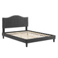 Juniper Channel Tufted Performance Velvet Queen Platform Bed, MOD-6741 FredCo