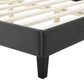 Juniper Channel Tufted Performance Velvet Queen Platform Bed, MOD-6741 FredCo