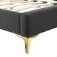 Juniper Channel Tufted Performance Velvet Twin Platform Bed, MOD-6742 FredCo