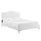 Juniper Channel Tufted Performance Velvet Twin Platform Bed, MOD-6742 FredCo