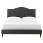 Juniper Channel Tufted Performance Velvet Twin Platform Bed, MOD-6743 FredCo