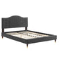 Juniper Channel Tufted Performance Velvet Twin Platform Bed, MOD-6743 FredCo