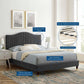 Juniper Channel Tufted Performance Velvet Twin Platform Bed, MOD-6743 FredCo