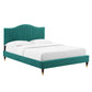 Juniper Channel Tufted Performance Velvet Twin Platform Bed, MOD-6743 FredCo