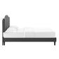 Juniper Channel Tufted Performance Velvet Twin Platform Bed, MOD-6744 FredCo