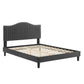 Juniper Channel Tufted Performance Velvet Twin Platform Bed, MOD-6744 FredCo